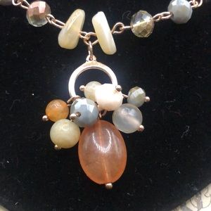 Carnelian Swarovski Crystal Necklace
